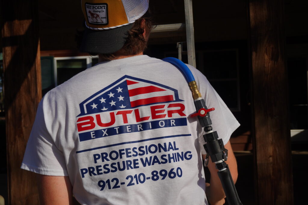 pressure washing in Statesboro GA by Butler Exterior.