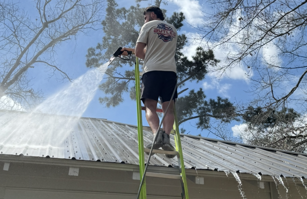 butler exterior cleaning a roof in statesboro georgia
